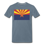 Arizona Flag - Men's Premium T-Shirt - steel blue