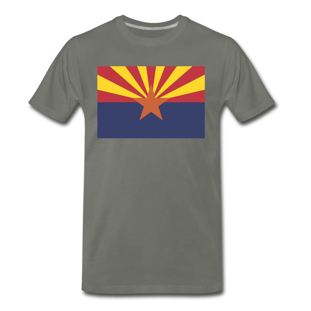 Arizona Flag - Men's Premium T-Shirt - asphalt gray