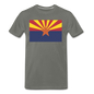 Arizona Flag - Men's Premium T-Shirt - asphalt gray