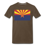 Arizona Flag - Men's Premium T-Shirt - noble brown