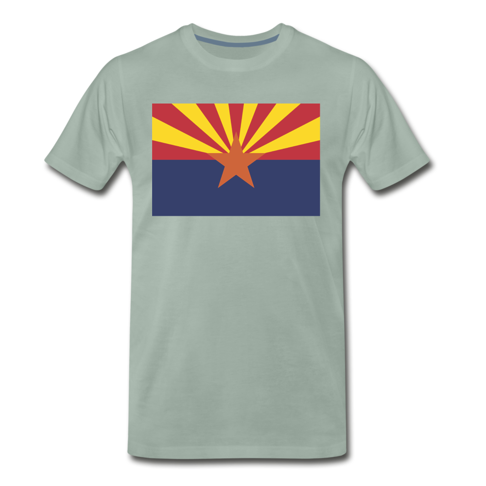 Arizona Flag - Men's Premium T-Shirt - steel green