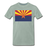 Arizona Flag - Men's Premium T-Shirt - steel green