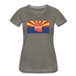 Arizona Info Map - Women’s Premium T-Shirt - asphalt gray