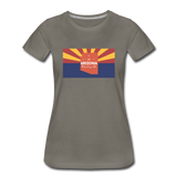 Arizona Info Map - Women’s Premium T-Shirt - asphalt gray