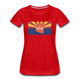 Arizona Info Map - Women’s Premium T-Shirt - red