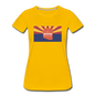 Arizona Info Map - Women’s Premium T-Shirt - sun yellow