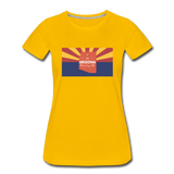 Arizona Info Map - Women’s Premium T-Shirt - sun yellow