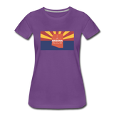Arizona Info Map - Women’s Premium T-Shirt - purple