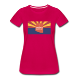 Arizona Info Map - Women’s Premium T-Shirt - dark pink