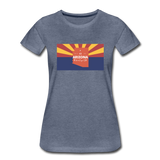 Arizona Info Map - Women’s Premium T-Shirt - heather blue