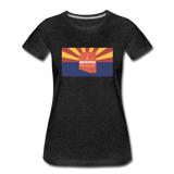 Arizona Info Map - Women’s Premium T-Shirt - charcoal gray