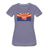 Arizona Info Map - Women’s Premium T-Shirt - washed violet