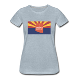 Arizona Info Map - Women’s Premium T-Shirt - heather ice blue