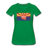 Arizona Info Map - Women’s Premium T-Shirt - kelly green