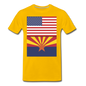 US & Arizona Flags - Men's Premium T-Shirt - sun yellow