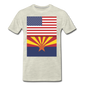 US & Arizona Flags - Men's Premium T-Shirt - heather oatmeal