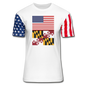 US & Mayland Flags -  Stars & Stripes T-Shirt - white