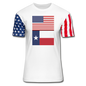 US & Texas Flags -  Stars & Stripes T-Shirt - white