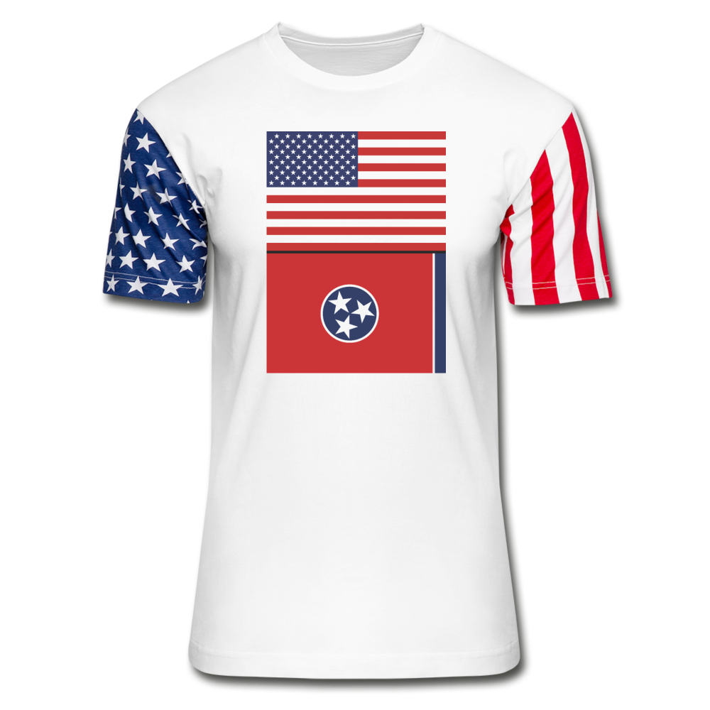 US & Tennessee Flags - Stars & Stripes T-Shirt - white