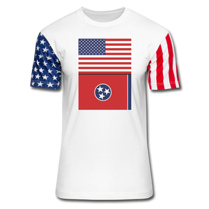 US & Tennessee Flags - Stars & Stripes T-Shirt - white