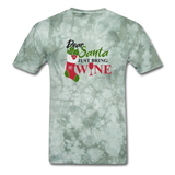 Dear Santa, Just Bring Wine - Unisex Classic T-Shirt - military green tie dye