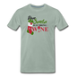 Dear Santa, Just Bring Wine - Men's Premium T-Shirt - steel green