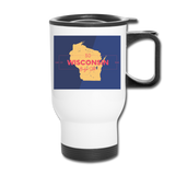 Wisconsin Info Map - Travel Mug - white
