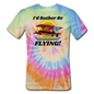 I'd Rather Be Flying - Biplane - Unisex Tie Dye T-Shirt - rainbow