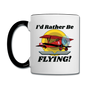 I'd Rather Be Flying - Biplane - Contrast Coffee Mug - white/black