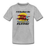 I'd Rather Be Flying - Biplane - Toddler Premium T-Shirt - heather gray