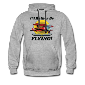 I'd Rather Be Flying - Biplane - Men’s Premium Hoodie - heather gray