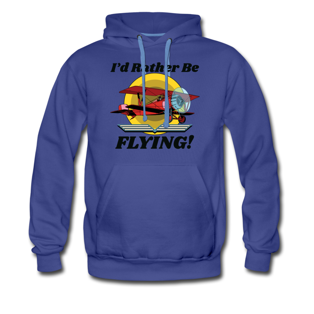 I'd Rather Be Flying - Biplane - Men’s Premium Hoodie - royalblue