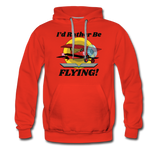 I'd Rather Be Flying - Biplane - Men’s Premium Hoodie - red