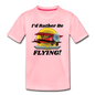 I'd Rather Be Flying - Biplane - Kids' Premium T-Shirt - pink