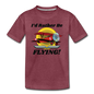 I'd Rather Be Flying - Biplane - Kids' Premium T-Shirt - heather burgundy