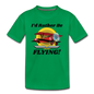 I'd Rather Be Flying - Biplane - Kids' Premium T-Shirt - kelly green