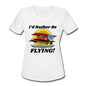 I'd Rather Be Flying - Biplane - Women's Moisture Wicking Performance T-Shirt - white