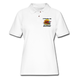 I'd Rather Be Flying - Biplane - Women's Pique Polo Shirt - white