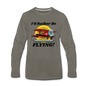 I'd Rather Be Flying - Biplane - Men's Premium Long Sleeve T-Shirt - asphalt gray