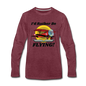 I'd Rather Be Flying - Biplane - Men's Premium Long Sleeve T-Shirt - heather burgundy