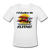 I'd Rather Be Flying - Biplane - Men’s Moisture Wicking Performance T-Shirt - white