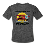 I'd Rather Be Flying - Biplane - Men’s Moisture Wicking Performance T-Shirt - dark heather gray