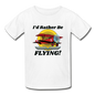 I'd Rather Be Flying - Biplane - Hanes Youth Tagless T-Shirt - white