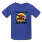 I'd Rather Be Flying - Biplane - Hanes Youth Tagless T-Shirt - royal blue