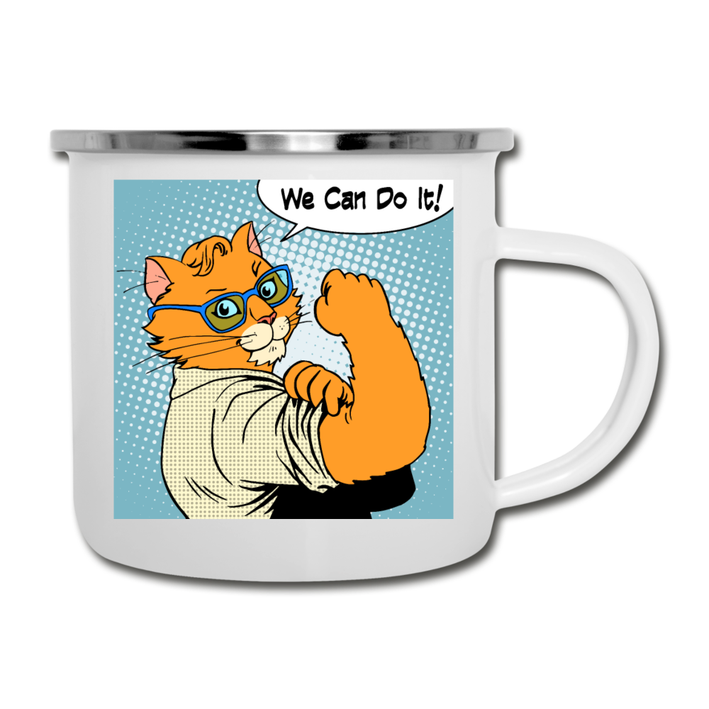 We Can Do It - Cat - Camper Mug - white