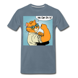 We Can Do It - Cat - Men's Premium T-Shirt - steel blue