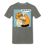 We Can Do It - Cat - Men's Premium T-Shirt - asphalt gray