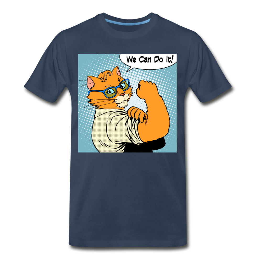 We Can Do It - Cat - Men's Premium T-Shirt - navy