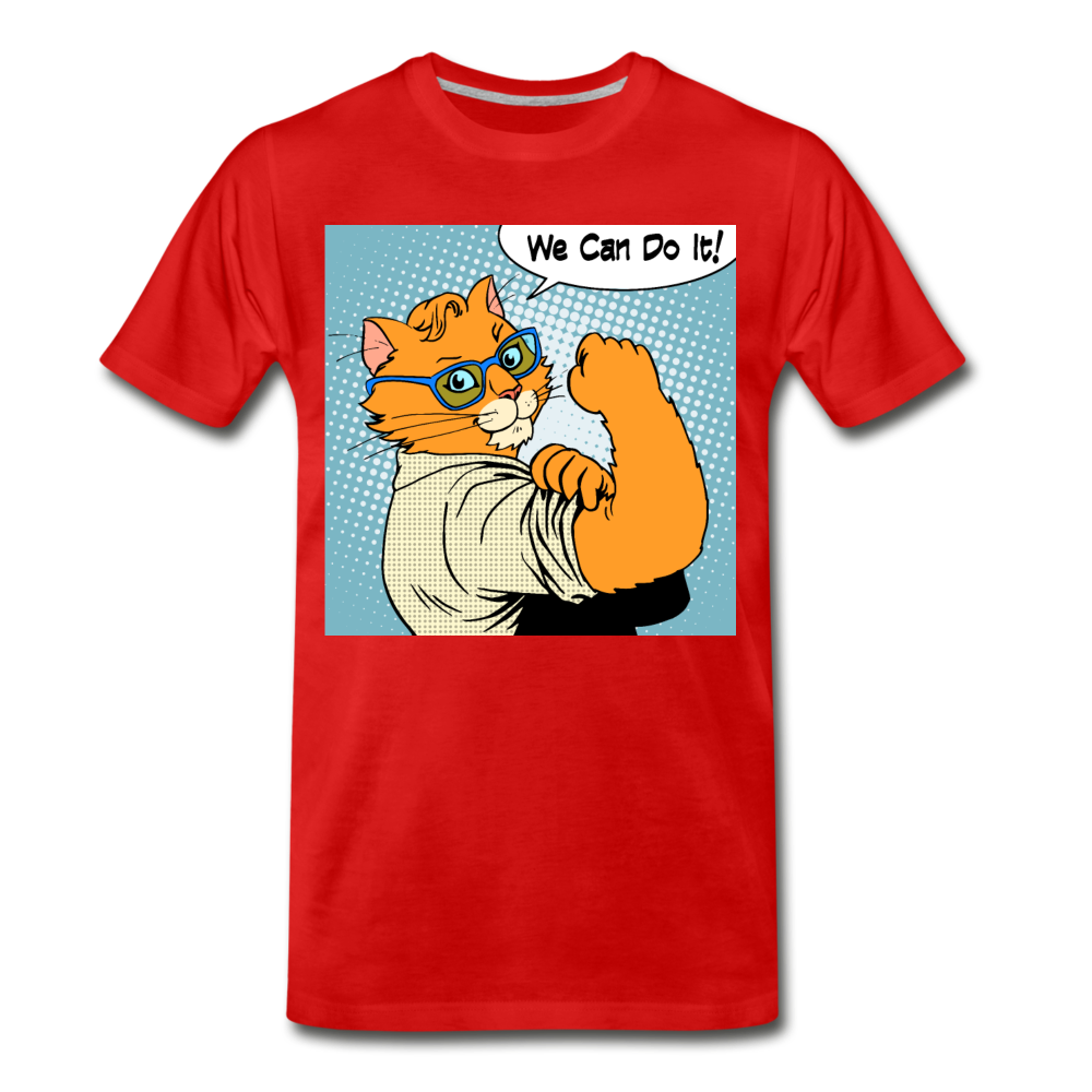 We Can Do It - Cat - Men's Premium T-Shirt - red