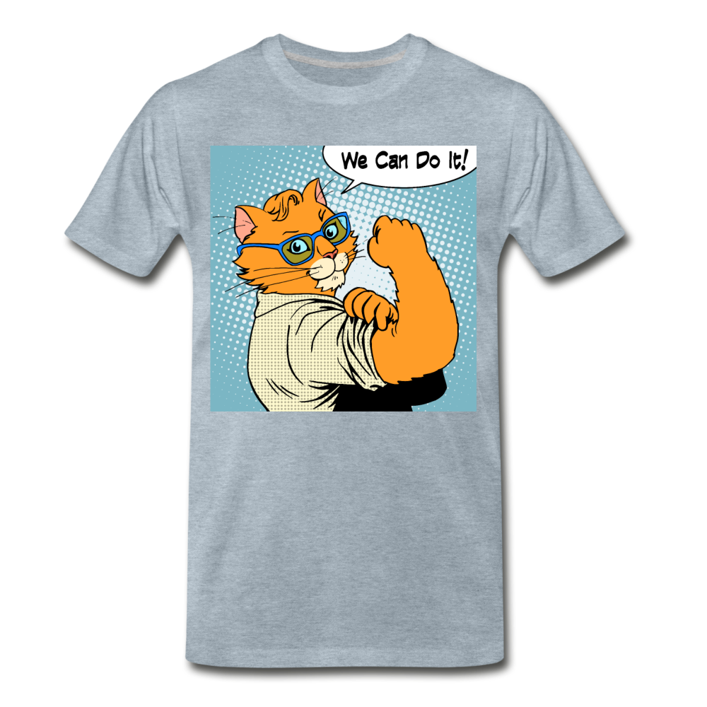 We Can Do It - Cat - Men's Premium T-Shirt - heather ice blue